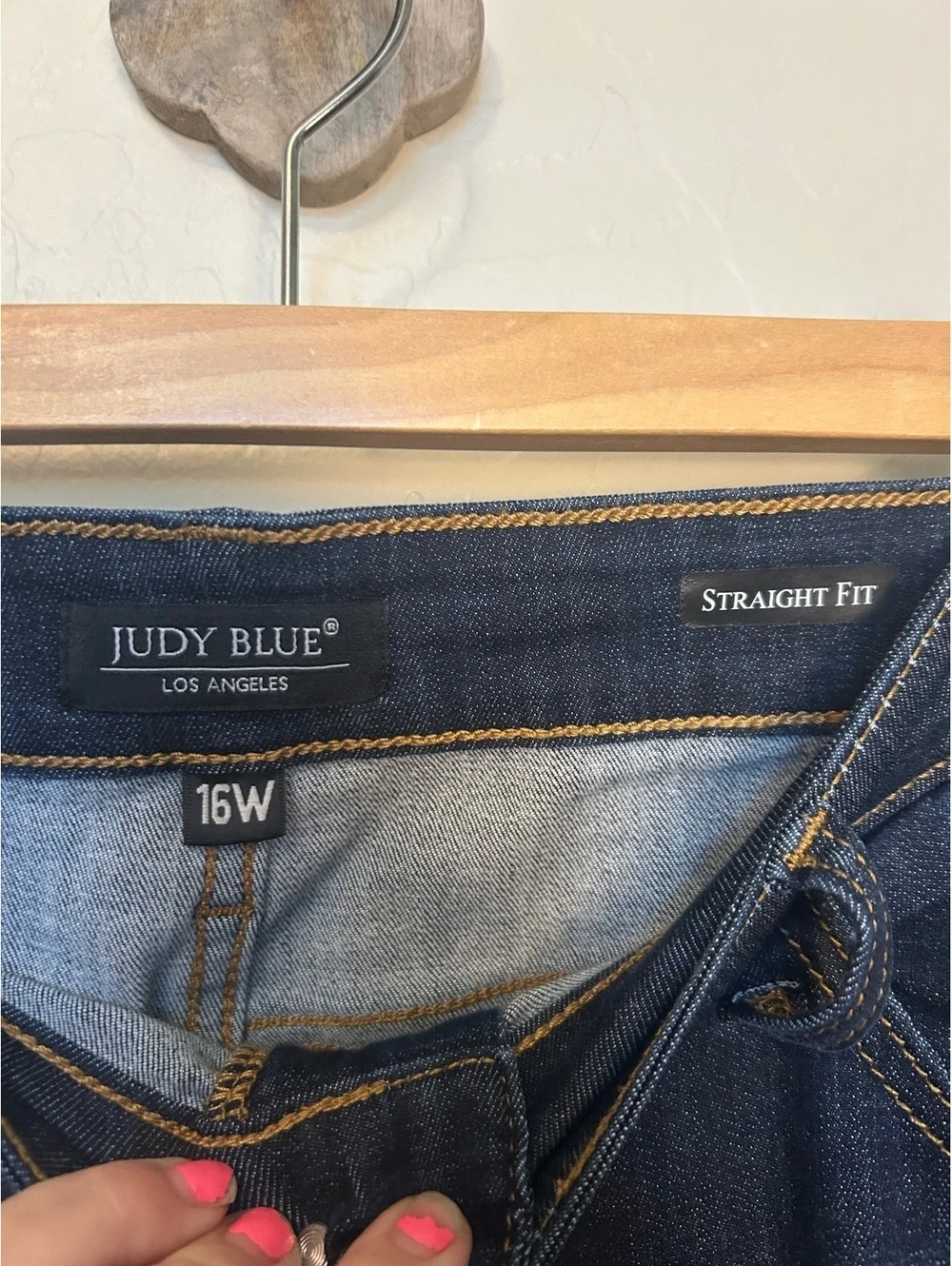 Judy Blue Women's Straight Fit Dark Wash Jeans Size 16W